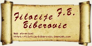 Filotije Biberović vizit kartica